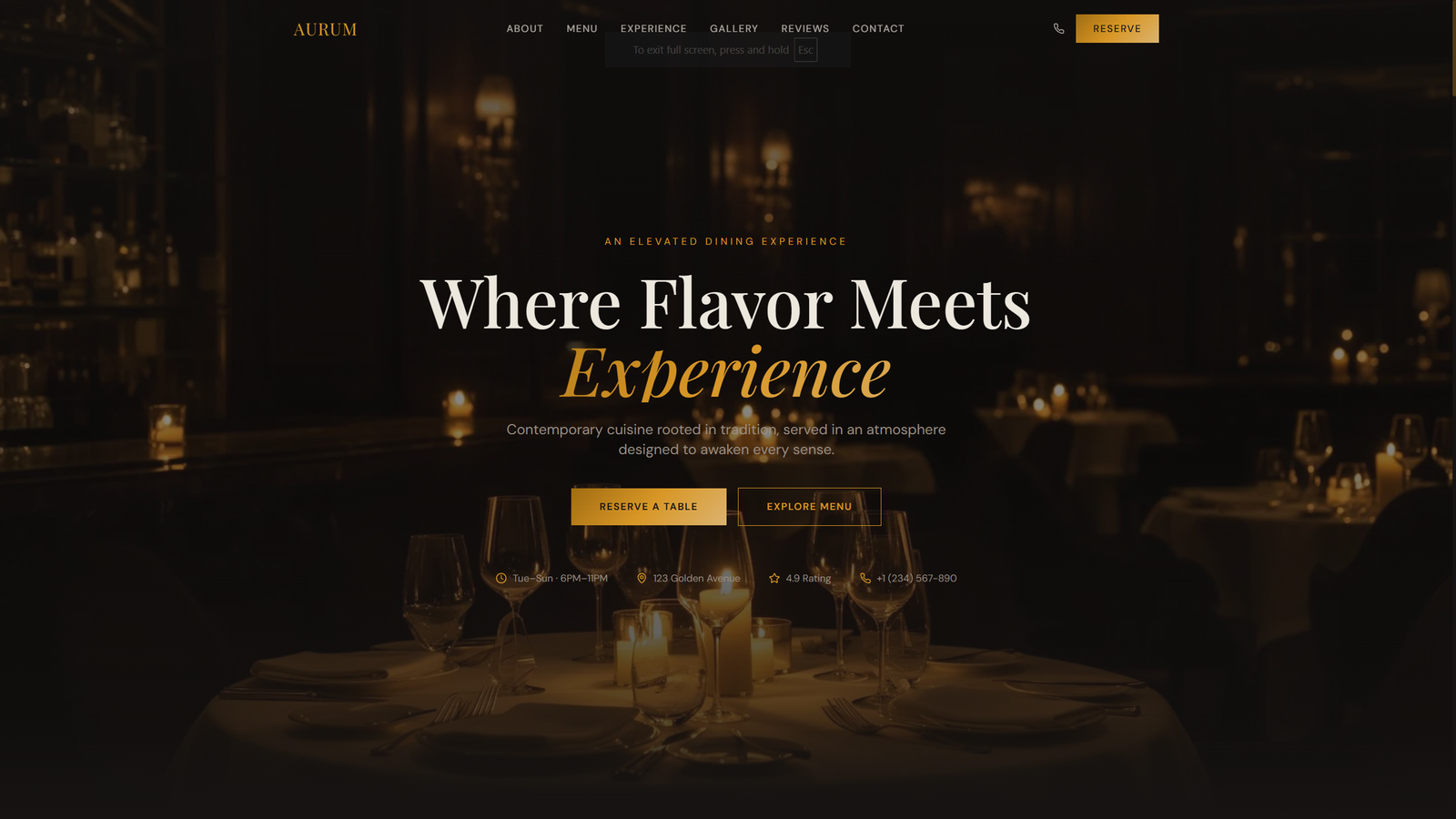 Restaurant – eksempelkase